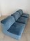 Sillones de terciopelo azul, Italia, años 70. Juego de 3, Imagen 2