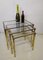 Brass Tris Tables, Italy, 1970s, Set of 3 3