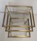 Brass Tris Tables, Italy, 1970s, Set of 3 6