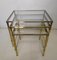 Brass Tris Tables, Italy, 1970s, Set of 3 4