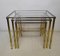 Brass Tris Tables, Italy, 1970s, Set of 3 2