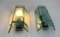 Glas Wandlampen von Veca, Italien, 1970er, 2er Set 1