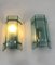 Glas Wandlampen von Veca, Italien, 1970er, 2er Set 3