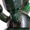 Cactus Sculpture in Green Pulegoso Glass with Coral Red Flowers attributed to Napoleone Martinuzzi for Venini, 1930 2