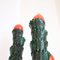 Cactus Sculpture in Green Pulegoso Glass with Coral Red Flowers attributed to Napoleone Martinuzzi for Venini, 1930 4