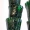 Cactus Sculpture in Green Pulegoso Glass with Coral Red Flowers attributed to Napoleone Martinuzzi for Venini, 1930 3