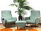 Lady Lounge Chairs with Pouf attributed to Marco Zanuso, Italy, 1960s, Set of 3 2