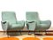 Lady Lounge Chairs with Pouf attributed to Marco Zanuso, Italy, 1960s, Set of 3 4