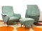Lady Lounge Chairs with Pouf attributed to Marco Zanuso, Italy, 1960s, Set of 3 11
