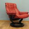 Vintage Red Stressless Lounge Chair from Ekornes 3