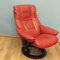 Vintage Red Stressless Lounge Chair from Ekornes 2