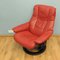 Roter Vintage Stressless Sessel von Ekornes 7