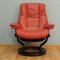 Vintage Red Stressless Lounge Chair from Ekornes 1