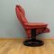 Vintage Red Stressless Lounge Chair from Ekornes, Image 5
