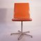 Danish Red Leather Oxford Swivel Chairs by Arne Jacobsen for Fritz Hansen, 1960s, Set of 4, Image 4