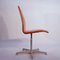 Danish Red Leather Oxford Swivel Chairs by Arne Jacobsen for Fritz Hansen, 1960s, Set of 4, Image 6