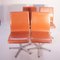 Danish Red Leather Oxford Swivel Chairs by Arne Jacobsen for Fritz Hansen, 1960s, Set of 4, Image 2