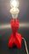 Mid-Century Modern Table Lamp in Red from Bay Keramik, 1950s 6