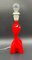 Mid-Century Modern Table Lamp in Red from Bay Keramik, 1950s 1