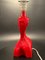 Mid-Century Modern Table Lamp in Red from Bay Keramik, 1950s 7