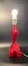 Mid-Century Modern Table Lamp in Red from Bay Keramik, 1950s 5