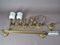 Vintage Art Deco Bronze Bathroom Set, 1930s, Set of 7 2