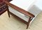 Scandinavian Foldable Teak Sofa in Creamy White Bouclé, 1960s, Image 4