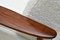 Scandinavian Foldable Teak Sofa in Creamy White Bouclé, 1960s, Image 5