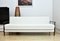 Scandinavian Foldable Teak Sofa in Creamy White Bouclé, 1960s, Image 6