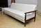 Scandinavian Foldable Teak Sofa in Creamy White Bouclé, 1960s, Image 7