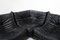 Black Leather Togo Sofa Set by Michel Ducaroy for Ligne Roset, France, 1990s, Set of 5 10