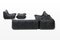 Black Leather Togo Sofa Set by Michel Ducaroy for Ligne Roset, France, 1990s, Set of 5 2