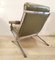 Vintage Armlehnstuhl aus Metall & Skai, 1970er 5