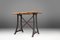 Table de Bistrot Industrielle avec Pieds en Fonte et Plateau en Bois, Belgique, 1920s 10