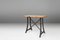 Table de Bistrot Industrielle avec Pieds en Fonte et Plateau en Bois, Belgique, 1920s 5