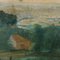 Landscape with Buildings and Figures, Oil Painting, Framed 7