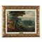 Landscape with Buildings and Figures, Oil Painting, Framed 1