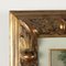 Landscape with Buildings and Figures, Oil Painting, Framed 10