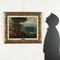 Landscape with Buildings and Figures, Oil Painting, Framed 2