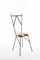 Stuhl aus Eisen und Herzförmigem Holzsitz von Gianni Veneziano 1