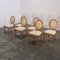 Sillas de comedor Hortense de cuero en crema de Roche Bobois. Juego de 6, Imagen 3