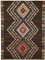 Moderner brauner Tribal Teppich 1