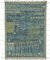 Moderner Tribal Teppich in Blau 1