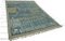 Moderner Tribal Teppich in Blau 2