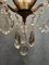 Lámpara de araña francesa vintage de cinco luces de latón y cristal, 20, Imagen 4
