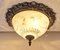 Vintage Deckenlampe mit verzierter Metallhalterung, 1990er 3