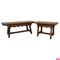 Tables d'Appoint Baroque avec Brancard en Bois et Plateau Rectangulaire, Espagne, 1920s, Set de 2 1