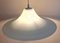 Vintage Italian Hanging Lamp with White Patterned Glass Shade, 1980s 5