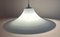Vintage Italian Hanging Lamp with White Patterned Glass Shade, 1980s 2