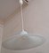 Vintage Italian Hanging Lamp with White Patterned Glass Shade, 1980s 8